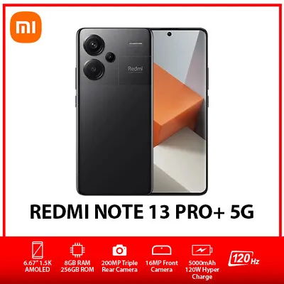 Xiaomi Redmi Note 13 Pro+ Plus 5G Dual SIM Android Mobile Phone –Black/8GB+256GB • $709.59