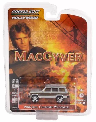 Greenlight 1986 Jeep Cherokee Wagoneer MacGyver Hollywood 1:64 • $6.99