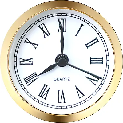 Mini Clock Insert 2.4 Inch (61 Mm) Round Quartz Clock Fit-Up Movement Miniature • $18.76