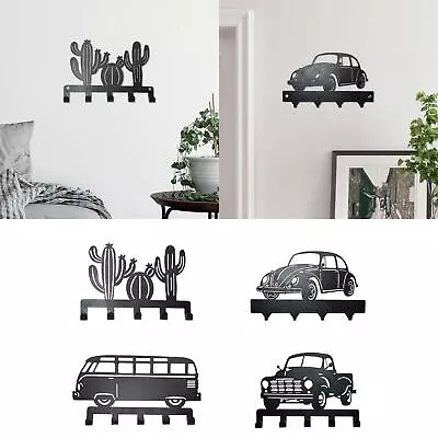 Metal Wall Art Decor With Storage Hooks Multifunctional Iron Wall Decoration • £13.72