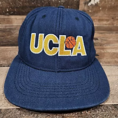 Vintage UCLA Bruins Snapback Hat Cap Blue Embroidered NCAA Basketball Adjustable • $17.99