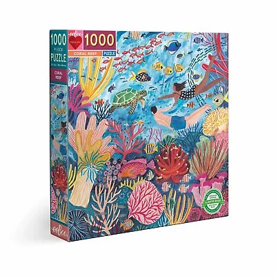 EeBoo 1000 Pc Puzzle – Coral Reef Kids Puzzle Family Puzzle 04131 • $34.64