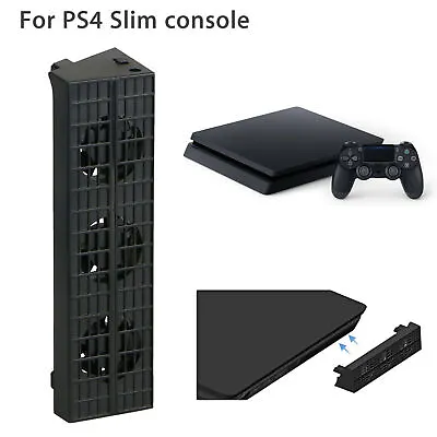 $25.99 • Buy Slim Cooling Fan Cooler For PlayStation 4 PS4 Slim Game Console Black