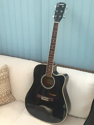 Westfield Electro-acoustic Cutaway Guitar In Black Good Condition Fully Working • £95