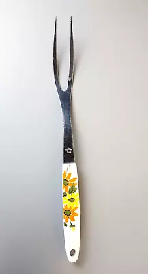 Vintage Ekco Meat Fork Country Garden Yellow Daisy Flower Stainless Server MCM • $9.75