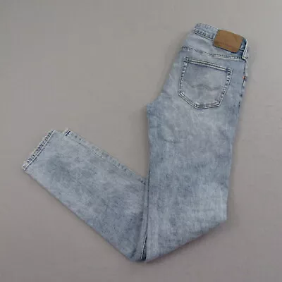 American Eagle Mens Airflex Jeans Size 30 X 34 Blue Skinny Acid Wash • $19.21