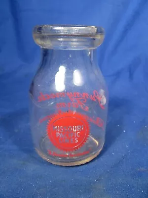 MoPac Missouri Pacific Dining Car Pint Milk Bottle • $17.99