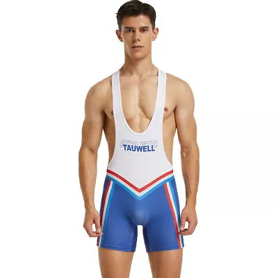 Mens Sports Bodywear Wrestling Singlet Struggles Sexy Underwear Swimwear Vest • $15.99