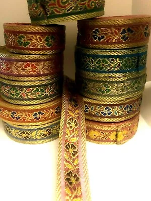 £1.90 • Buy B1) 2 Yards Gotta Trimming Embossed Ribbon Braid Haberdashery Sewing