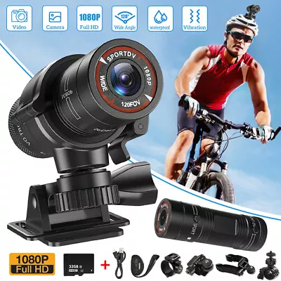 Mini HD 1080P Sports Camera DVR Motor Bike Motor Cycle Action Helmet Cam DV • $14.98