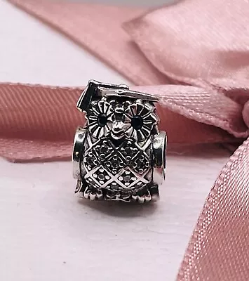 Pandora Owl Graduation Charm  Blue Crystals & Cubic Zirconia ALE S925 #791502NSB • £15