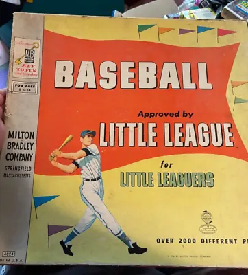 Milton Bradley 1958 Baseball For Little Leaguers Game 4824 Incomplete • $19.99