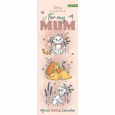 Disney Classics For My Mum Slim Calendar 2024 - Entertainment - Month To View • £6.48
