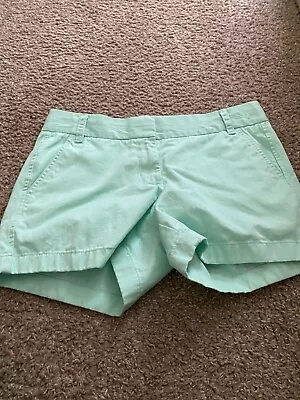 J.Crew Womens Mint Green Mid Rise Chino Short Size 4 • $14.99