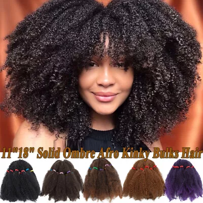 Afro Kinky Bulk Hair Extensions Curly Twist Crochet Braids Natural Puff As Human • $9.90