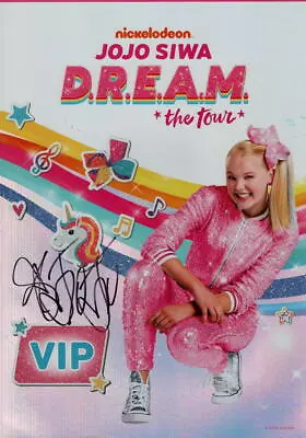 Jojo Siwa Signed Autograph D.r.e.a.m. Dream Tour Vip Poster C - Nickelodeon Star • $1539.92