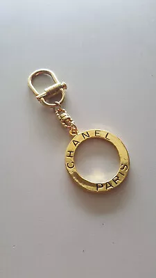 VINTAGE CHANEL Charm Gold Color Key Ring - PRE-OWNED • $189.99