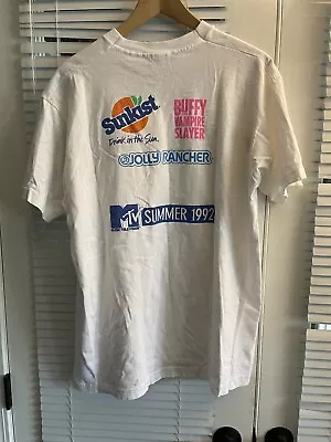 Vintage 1992 MTV Summer Promo T Shirt Buffy The Vampire Slayer Single Stitch XL • $59.99