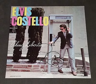 ELVIS COSTELLO SIGNED TAKING LIBERTIES RECORD ALBUM W/ PROOF! LP VINYL AUTOGRAPH • $125