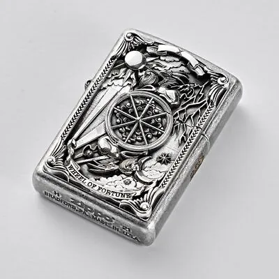 Zippo Lighter Wheel Of Fortune Silver EMB Windproof Free Shipping New In Box • $867.63