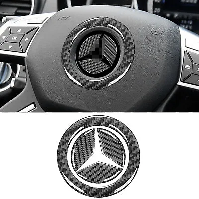 Carbon Steering Wheel Cover Trim Fit For Mercedes-Benz C E Class W204 07-14 New • $10.98