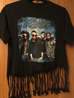 Mindless Behavior - Tour 2014 - Black Shirt - Ladies - L - Hanes - Lower Fringe  • $45