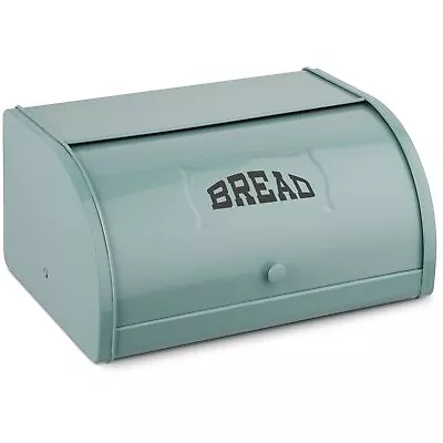 Bread Box For Kitchen Countertop Roll Top Lid Bread Storage Container Vintage... • $44.33