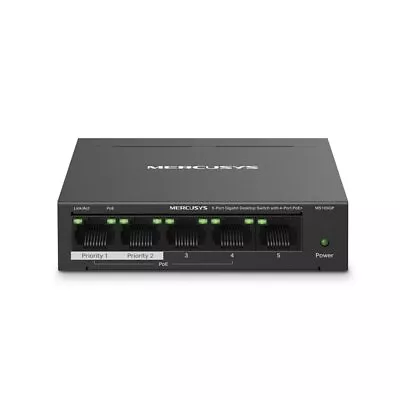 TP-Link MS105GP - 5-Port Gigabit Desktop Switch With 4-Port PoE+ • £27.86