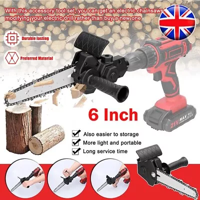 6 Inch Electric Drill Modified To Electric Chainsaw Saw Power Tool Attachment UK • £9.14