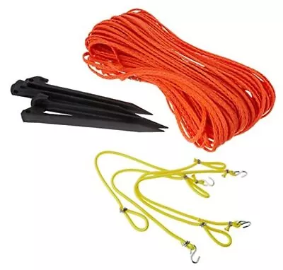  Outdoor Volleyball Boundary Poly Cord Rope With Ground Stakes: 1/4  Wide  • $46.65