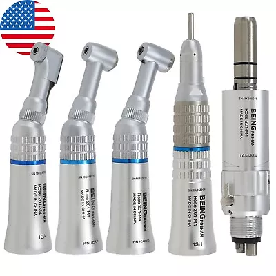BEING Dental Contra Angle Straight Handpiece Air Motor 4 Holes Low Speed NSK EC • $35.99