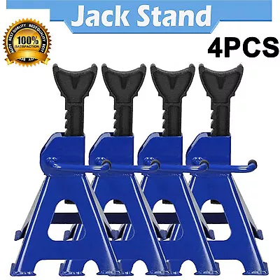 4X 3 Ton Axle Stands Lifting Capacity Stand Heavy Duty Car Caravan Floor Jack • $63.80