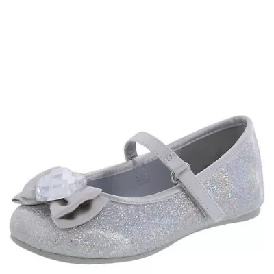 NEW Disney FROZEN Silver Flat Dress Shoes Toddler Girls Size 11 Or Youth Size 1 • $20.99