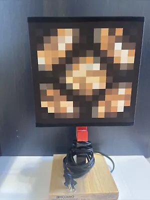 Used Minecraft Glowstone Redstone Torch Table Lamp Mojang 2018-Working W/Shade • $40