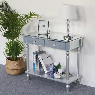 Console Table Mirrored Hallway/Entryway Sofa Table With Shelf For Living Room • $119.99