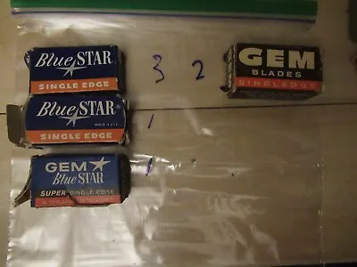 Vintage Lot Of 7 Gem Blue Gem Disposable Shaving Blades Unused With 7 Boxes • $26.83