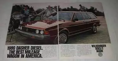 1980 Volkswagen Dasher Diesel Wagon Ad - Best Mileage • $19.99