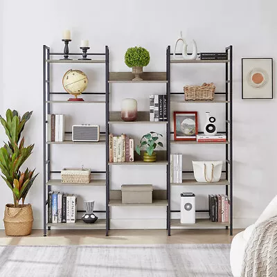 5-Tier Bookshelf Display Rack Metal Vintage Industrial Bookcase Storage Shelf • $170.99