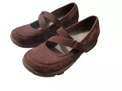 Dansko Brown Suede Rn Lvn Cna Dr Np Nursing Mary Jane Strap Clog 41 10.5 11  • $24.99