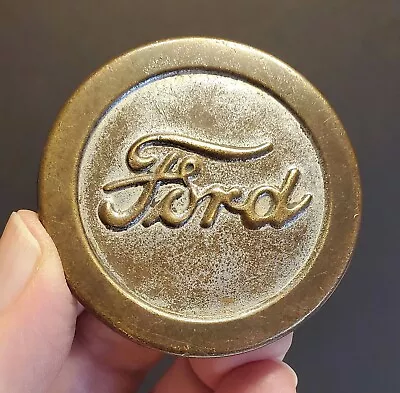 Original FORD Model A Bumper Center Badge Emblem 1928 -29 VERY RARE NO STUD • $74.99