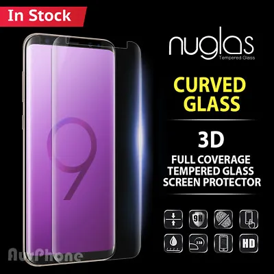 $8.95 • Buy For Samsung S9 S8 Plus Note 9 8 NUGLAS Full Tempered Glass Screen Protector