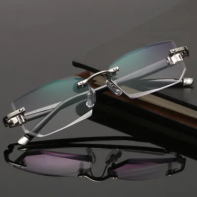 Mens Glasses Clear Lens Diamond Cut Anti Blue Light Blocking Sunglasses 2023 • $19.99