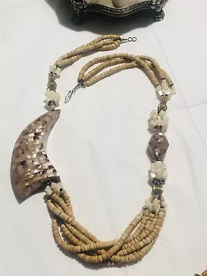 Vintage Estate Jewellery - Necklace Mother Of Pearl Long Strand • $28