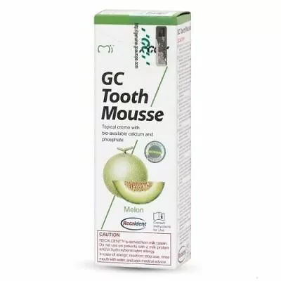 Gc Tooth Mousse Melon Topical Tooth Cream With Recaldent 1 Tube Of 40 Gm • $36.74