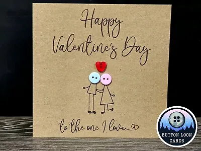 Handmade & Personalised Valentines Day Card Couple One I Love ANY TEXT  • £3.85