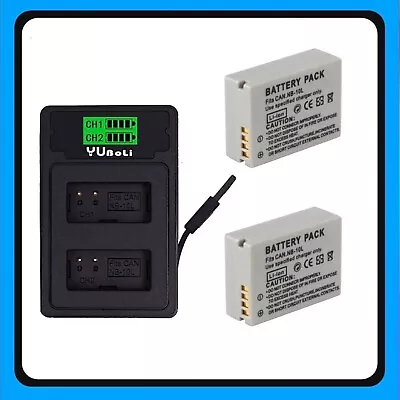 2x Battery 1800mAh + Dual Charger For Canon PowerShot SX40 HS SX50 HS SX60 HS • $54.90