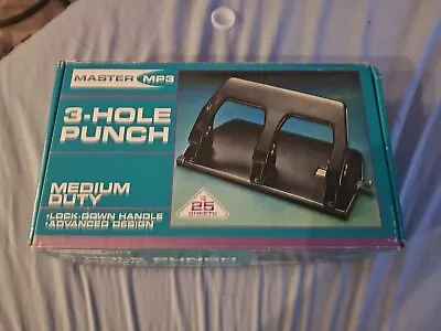 Master Products MP3 3-Hole Punch In Original Box Excellent Condition • $14.99