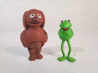 1978 Henson Muppet Toy Figures Kermit The Frog & Rowlf The Dog  Vintage • $10.99