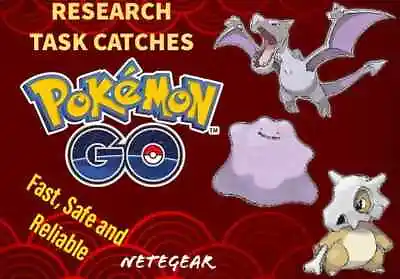 Pokémon Go Aerodactyl Ditto Cubone CATCH|| Completing Tasks ✔ Fast 'n' Safe 🔥🔥 • $2.50