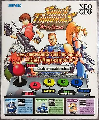 Shock Troopers 2nd Squad Neo Geo Mini Arcade Marquee • $9.95